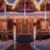 Northlight Set of 10 White LED Snowfall Icicle Christmas Tube Lights - 20.5 ft Clear Wire - image 3 of 4