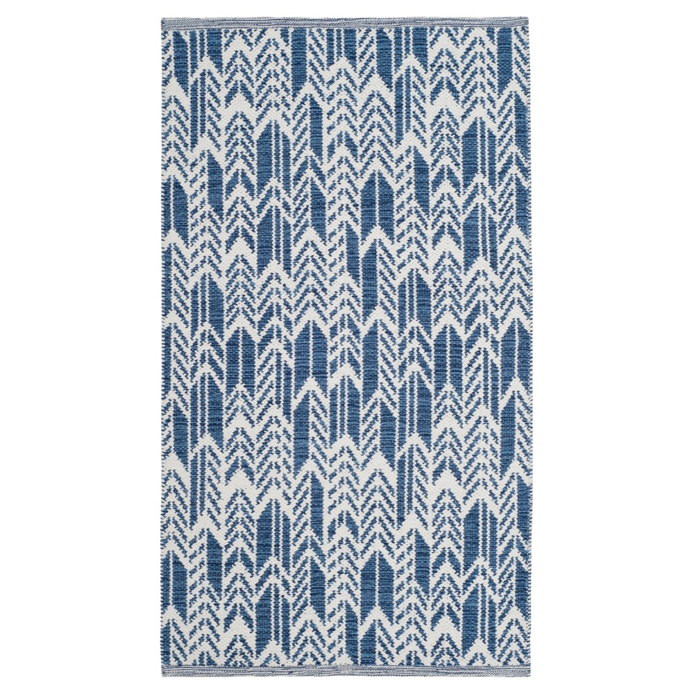 3'x5' Shelly Woven Rug Navy/Ivory - Safavieh