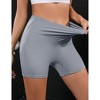 BLUEMING Womens Workout Shorts High Waisted Legging Ribbed Seamless Tummy Control Yoga Running Biker Shorts - 3 of 4