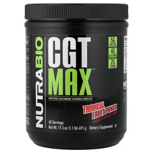 NutraBio CGT MAX, Tropical Fruit Punch, 1.1 lb (491 g) - 1 of 4