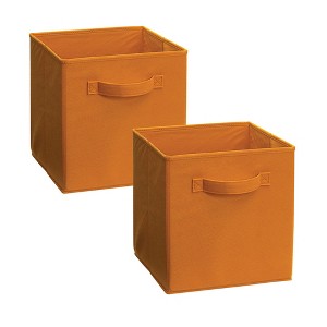 ClosetMaid Cubicals Fabric Drawer, Open Storage Bin for Home Organization, 11" H X 10.5" W X 10.5" D, Fiesta Orange (2 Pack) - 1 of 4