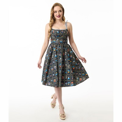 Unique Vintage Women's Sleeveless Swing Dress