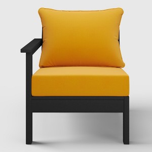 WestinTrends  Avalon Outdoor Patio HDPE Left Arm Facing Sectional Corner Club Chair with Patio Cushions - 1 of 4