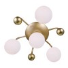 CWI Lighting Element 4 Light Flush Mount With Sun Gold Finish - 4 of 4
