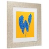 Trademark Fine Art - Francesco Gulina  Begonia Maculata Blue and Yellow Matted Framed Art - 3 of 4