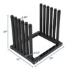 5-Slot Auto Glass Storage Rack - 45# Steel Frame, Scratch-Resistant Padding - 2 of 4