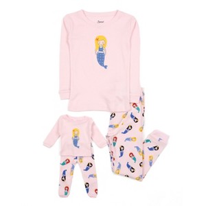 Leveret Girl and Doll Matching Cotton Pajamas - Classic Prints - 1 of 3