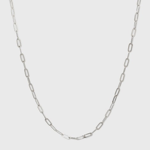 Off-White Paperclip Necklace - Silver