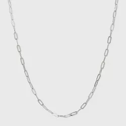 16" Paperclip Chain Necklace - A New Day™ Silver