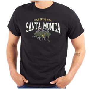 Santa Monica CA Surfing Skeletons Graphic T Shirt Men or Women Brisco Brands - 1 of 4
