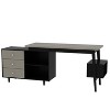 FUFU&GAGA Adjustable L-Shaped Home Office Desk with Large Storage Drawers - 3 of 4