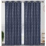 Metallic  Blackout Thermal Grommet Curtain Panels (Set of 2 Blush)