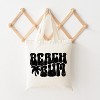 City Creek Prints Beach Bum Palm Tree Canvas Tote Bag - 15x16 - Natural - 2 of 2