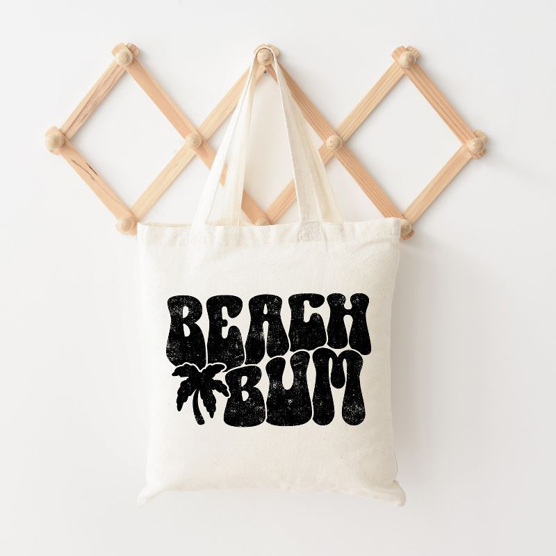 City Creek Prints Beach Bum Palm Tree Canvas Tote Bag - 15x16 - Natural, 2 of 3