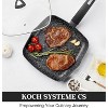 KOCH SYSTEME CS 11inch Nonstick Grill Pan , Marble Coating Square Grill Pan with Lid, Ultimate Nonstick Square Skillet with Bakelite Handle - 4 of 4
