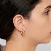 Adornia Tarnish Resistant 14k Gold Plated Hoop Earring Set - image 4 of 4