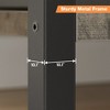 Acekool 6 Tier Narrow Bookcase, Tall Skinny Bookshelf, Rustic Corner Shelf, Industrial Small Book Shelf for Bedroom, Living Room, Office - 3 of 4