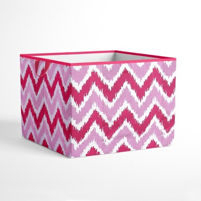 Bacati - MixNMatch Pink Zigzag Storage Box Large
