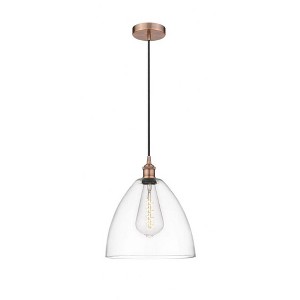 Edison Dome - 1 Light Cord Hung Mini Pendant In Industrial Style-13.75 Inches Tall and 12 Inches Wide - 1 of 1