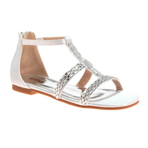 Girls silver sandals size on sale 2