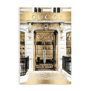 Stupell Industries Downtown Glam Designer Fashion Accessories Shop Architecture, 13" x 19" - 1 of 4