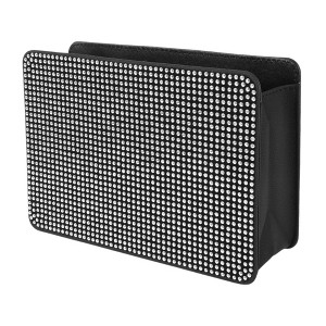 Unique Bargains Car Sunglasses Case Universal Faux Leather Rhinestones Metal 7.87"x 5.51" 1 Pc - 1 of 4