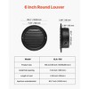 VEVOR 6 inch Wall Vent Cover, Louvered Round AC Vent Gable Cover, Premium Stainless Steel & with Built-in a Protection Screen, (2 Pack, Black) - 3 of 4