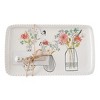 Transpac Dolomite 14.25 in. Off-White Spring Wrapped in Grace Platter with Spreader Set of 2 - 2 of 2