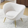 NicBex Modern Accent Chair Lounge Chair with Gold Metal Legs Comfy Chair Armchair for Living Room, Makeup Room - 2 of 4