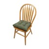 Dark Green Micro Fiber Chair Pads with Tie Backs (Set Of 4) - Essentials: Square Polyester Chenille, Indoor Seat Cushions - 3 of 3