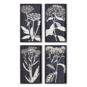 Plum & Post Monochrome Queen Anne's Lace Prints, Set Of 4 - 1 of 3