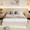 Wood Bed Frame, Wooden Platform Bed with Fluted Design, Queen Bed Frame with Study Support, Easy Assembly, No Box Spring Needed - 2 of 4