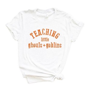 Simply Sage Market Women's Teaching Little Ghouls And Goblins Short Sleeve Graphic Tee - 1 of 2