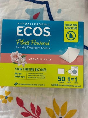 Eco-Conscious Laundry Sheets, Our Hypoallergenic Detergent Without Added  Scents - ECOS®