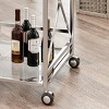 GlasFlength Kitchen Carts and Islands Rolling Kitchen Table Storage Island Mobile Buffet Server Table for Dining Room, Silver, 36"*22"*31.5" - 3 of 4
