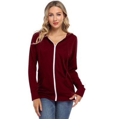 WhizMax Women's Fashion Hooded Zip-Up Sweatshirt