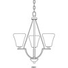 Progress Lighting Bravo 3-Light Chandelier, Antique Bronze, White Etched Glass - 2 of 2