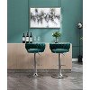 PAGED Bar Stools Set of 2, Height Adjustable Velvet Swivel Modern Counter Stool with Back and Chrome Footrest for Bar, Kitchen, Dining Room - 2 of 4