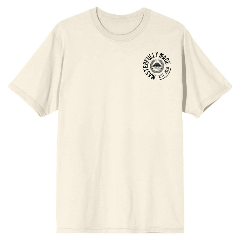Modelo Pablo Dier Signature Crew Neck Short Sleeve Natural Men's T-shirt, 1 of 5