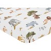 Sweet Jojo Designs Boy Girl Gender Neutral Unisex Baby Fitted Crib Sheet Jungle Animals Collection - 3 of 4