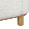 Polyester Boucle Fabric Arm Chair with Pocket Spring Seat, Wooden Base, and Cylindrical Legs - 4 of 4