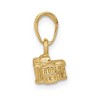 Black Bow Jewelry 14k Yellow Gold Small 3D White House Pendant - 2 of 4