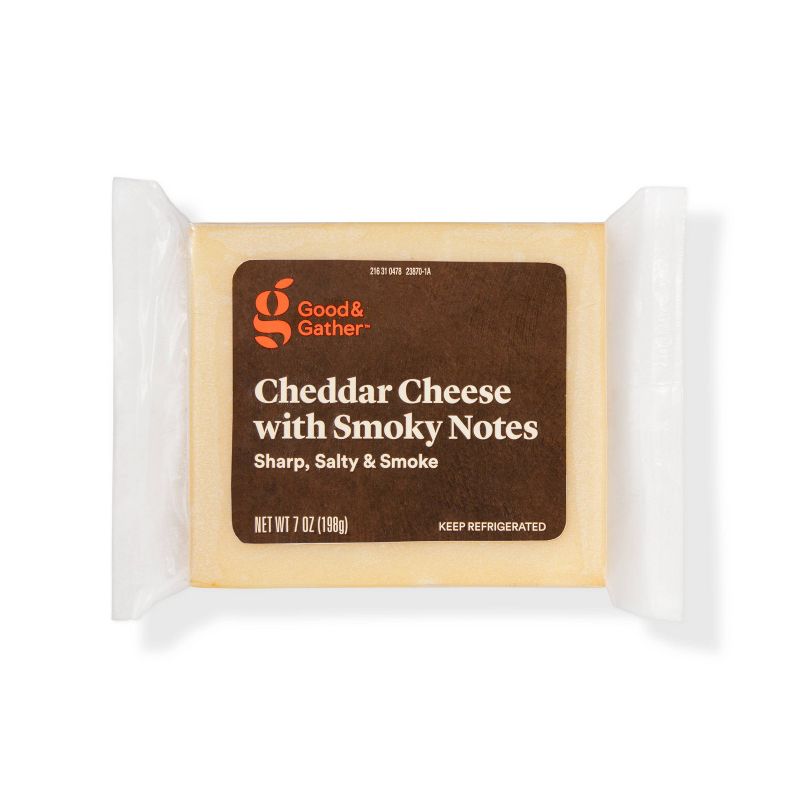 Cheddar Cheese with Smokey Notes - 7oz - Good & Gather&#8482;, 1 of 5