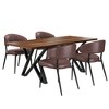 5-Piece Dining Set with Rectangular Table and 4 Armless Chairs - 2 of 4