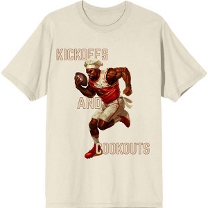 Kickoffs & Cookouts American Football Adult Crew Neck Short Sleeve Tee - 1 of 2