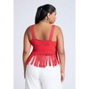 ELOQUII Women's Plus Size Fringe Crop Top - 3 of 4