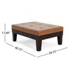 CAVINAS Ottoman Bench with Hidden Storage Drawer, Leather Upholstery Ottoman, Oversized Ottoman with Slide-Out Drawer & Tapered Hardwood Legs - 4 of 4
