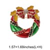 Unique Bargains Christmas Brooches YNCP3457 Christmas Wreath Alloy Dripping Wax Multicolor 1.57"x1.69" 1 Pc - 3 of 4
