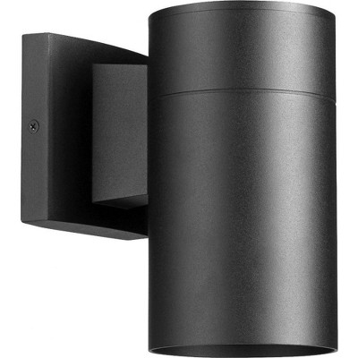 Quorum Lighting Cylinder Outdoor Wall Sconce, 1 Light, Noir Finish
