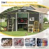 10x12FT Outdoor Storage Shed: Dual-Zone Metal Garden Shed with Lockable Doors & Ventilation - 3 of 4